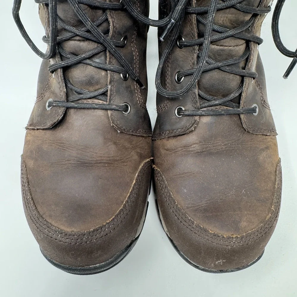 Duluth Trading Company Work Boots Brown Leather Water Resistance Men's Size 11.5